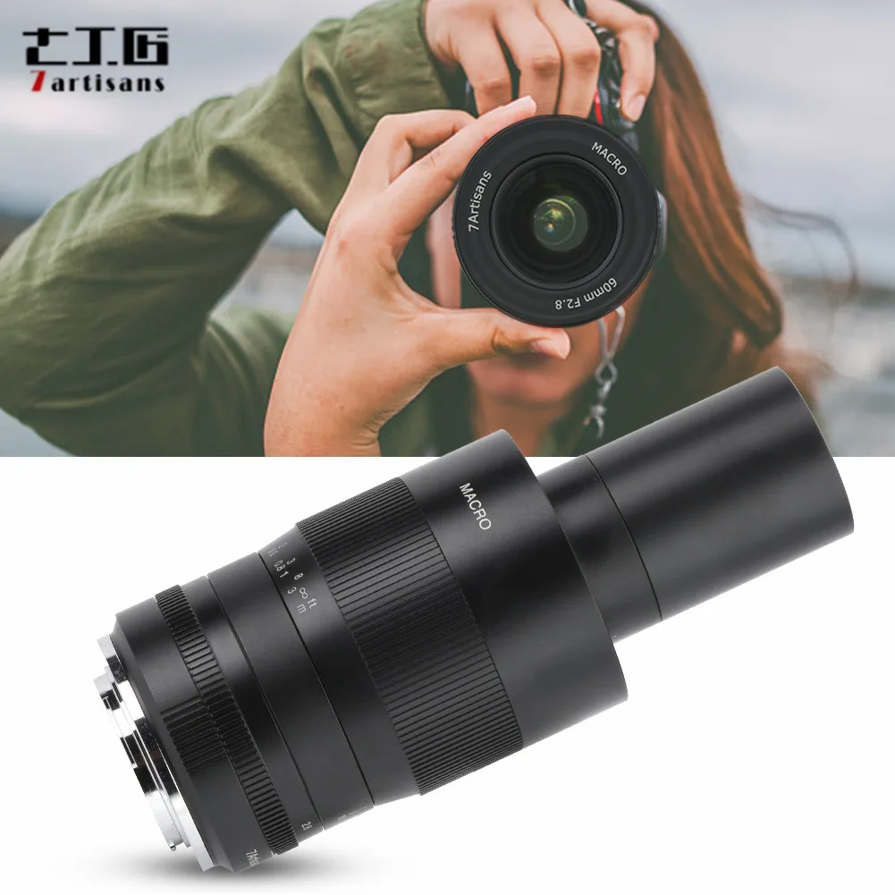 7 макросъемки 60 мм F2.8 APS C макрообъектив ручной фокусировки для Sony E Mount/Canon Fuji M4/3