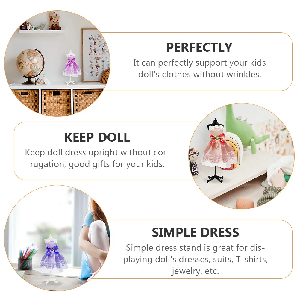 

8pcs Doll Dress Display Holder Doll Clothes Display Stand Mannequin Model Stand