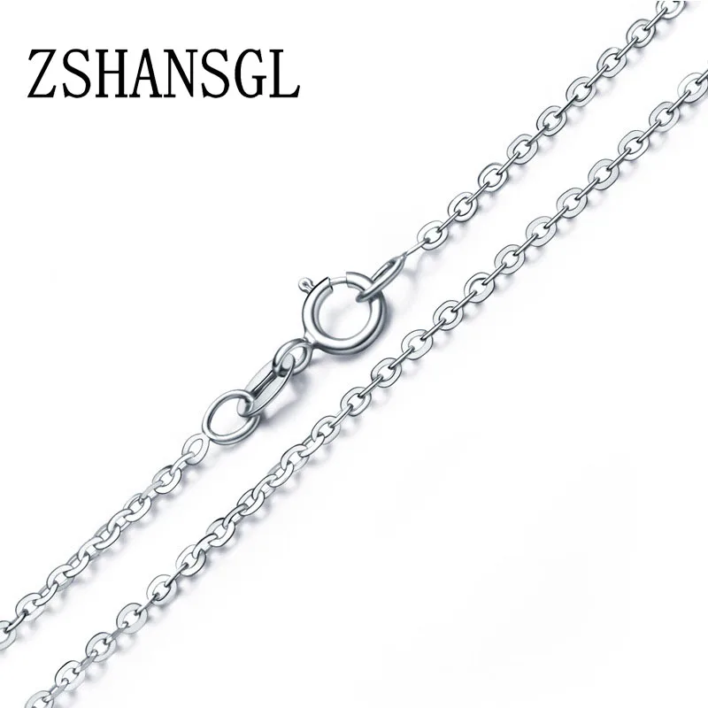 Классическая Базовая цепочка 100% серебряный цвет застежка лобстер регулируемое