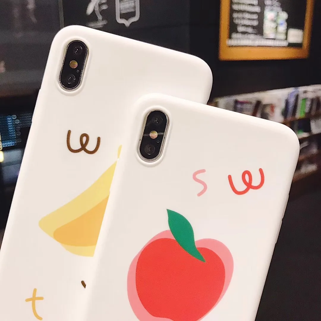 INS Корея Лето милый фруктовый Забавный чехол для телефона iPhone Xs MAX XR X 6 6s 7 8 plus