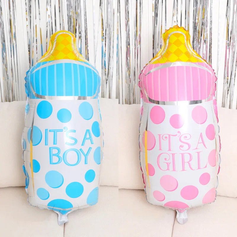 Большой шарик для бутылки из алюминиевой фольги розовый синий вечерние