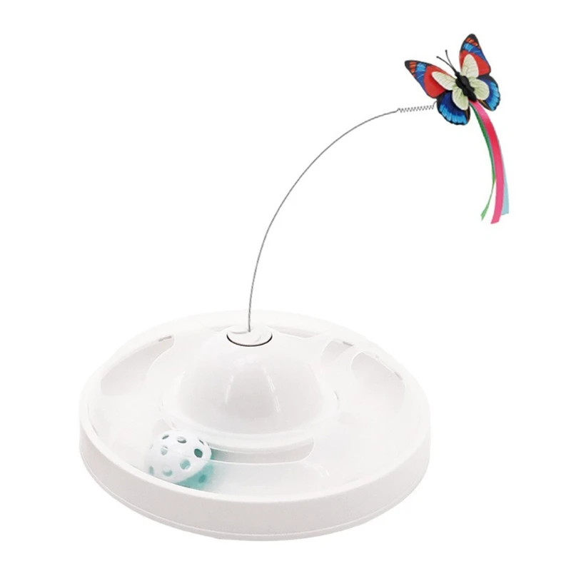 

Interactive Modes Speeds Self Rotating Smart Feathers Cats Ball Exercise Teaser Kitten Toy Pet 2 Butterfly Replacements