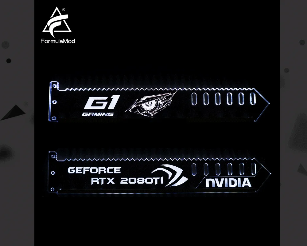 FormulaMod Fm-QJD, RGB блок GPU акриловые кронштейны, декоративные пластины GPU держатель, 5 v 3 Pin RGB синхронизация материнская плата освещение