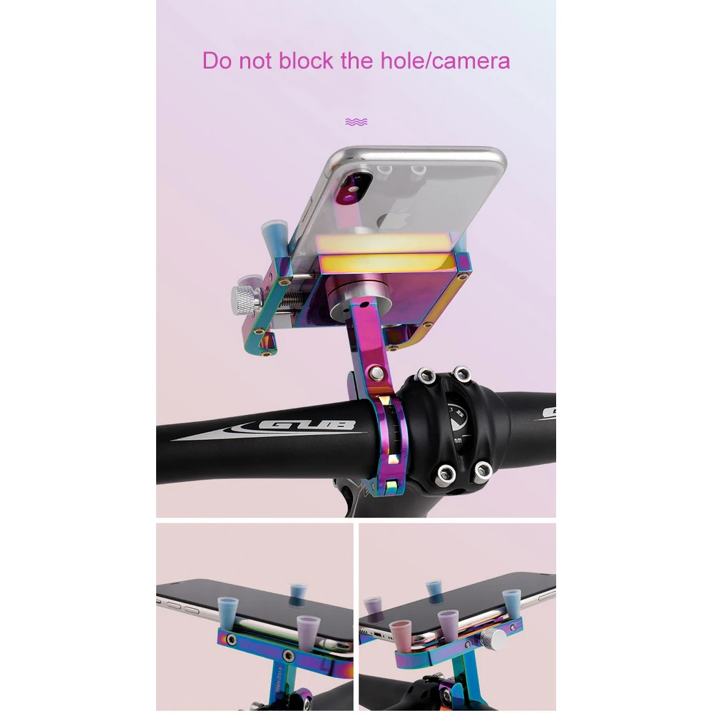 

360 Rotatable Bicycle Phone Mount Mobile Bracket Adjustable Bike Phone Holder for 55-100mm Width Aluminum Bike Handlebar Stand