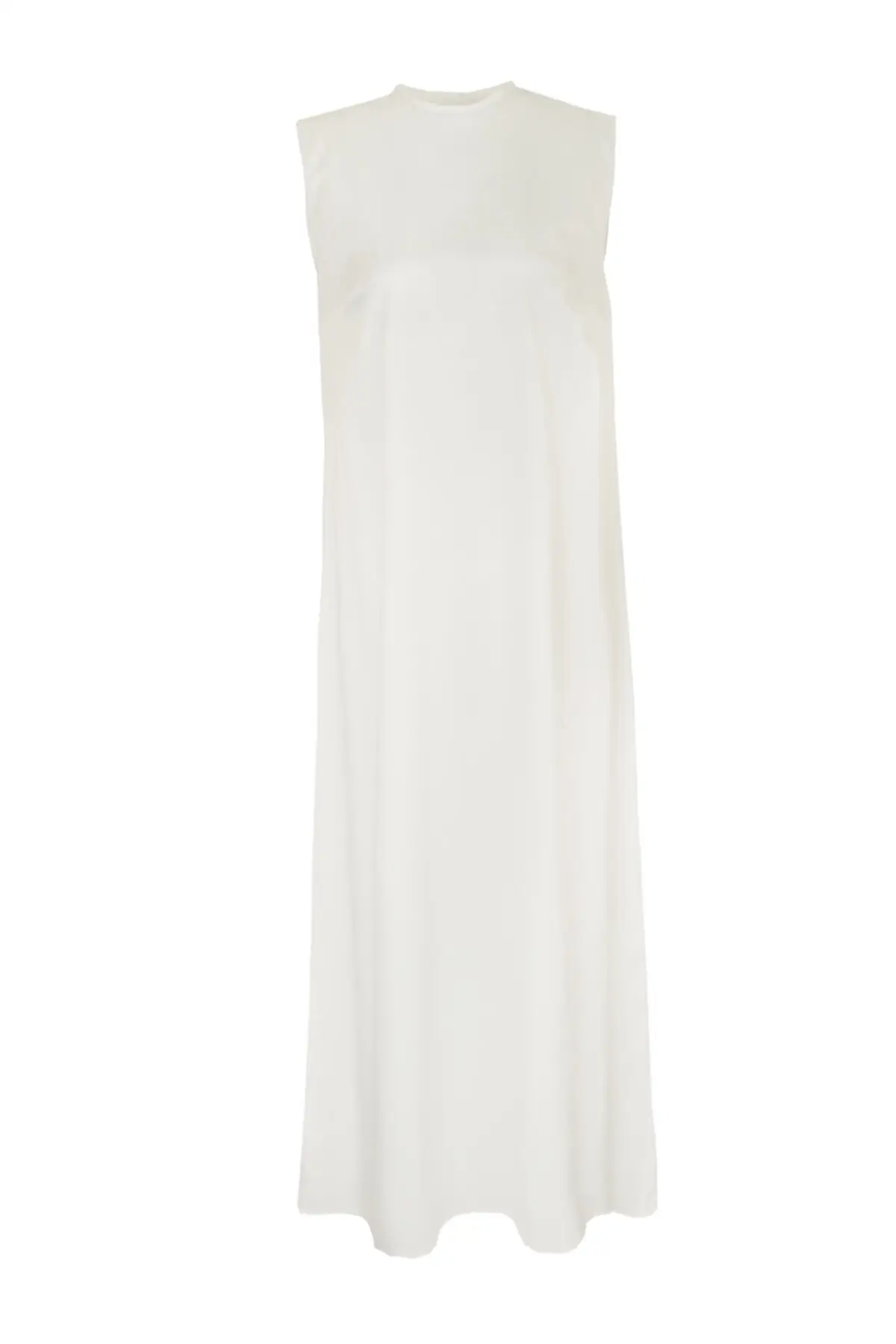 

White Cotton Dress Fashion Muslim Women Hijab Dress