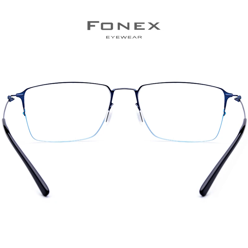 FONEX очки из титанового сплава, мужские полуоправы, очки по рецепту, оправа для женщин, близорукость, оптическая оправа, очки для глаз 98611