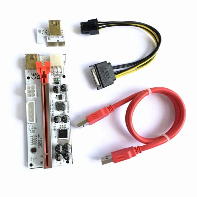 

6PCS Riser 010 VER010-X PCIE Riser PCI Express X16 Extender USB 3.0 Cable PCI-E Cabo Riser Card For Video Card GPU Miner Mining