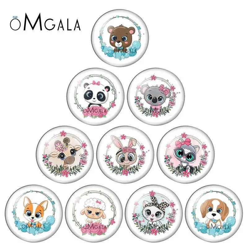 10 шт. круглые стеклянные кабошоны с плоским основанием 12/14/16/18/20/25 мм | Украшения и