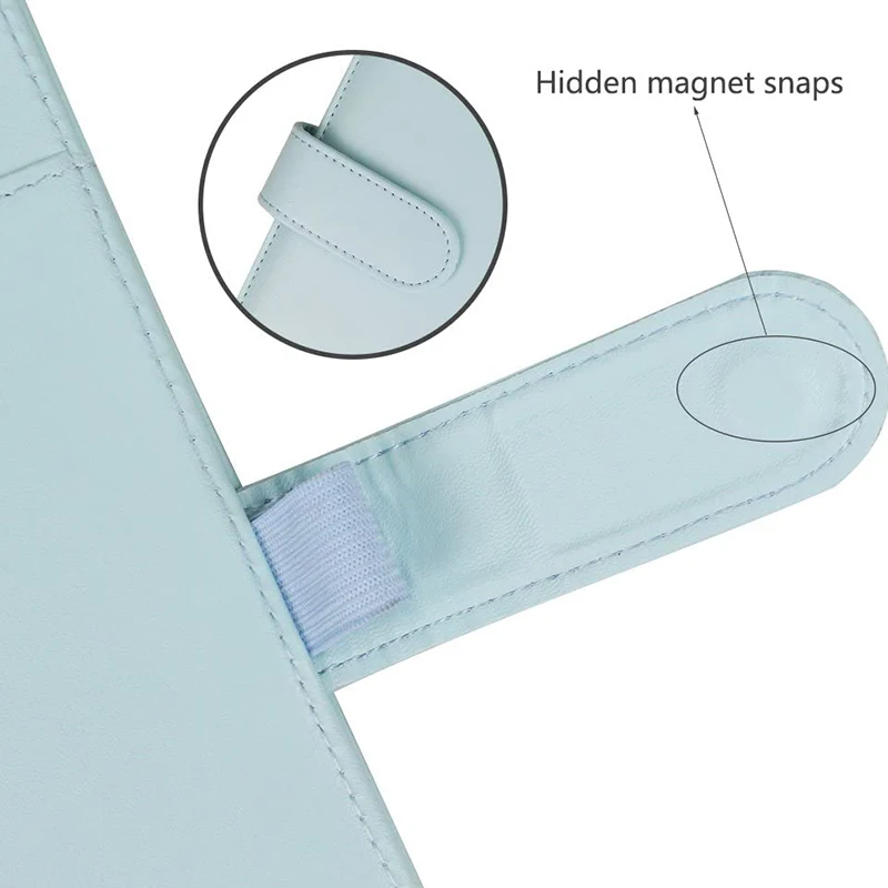 

A6 PU Leather Notebook Binder with Magnetic Buckle,Refillable 6 Round Ring Binder Cover for A6 Filler Paper