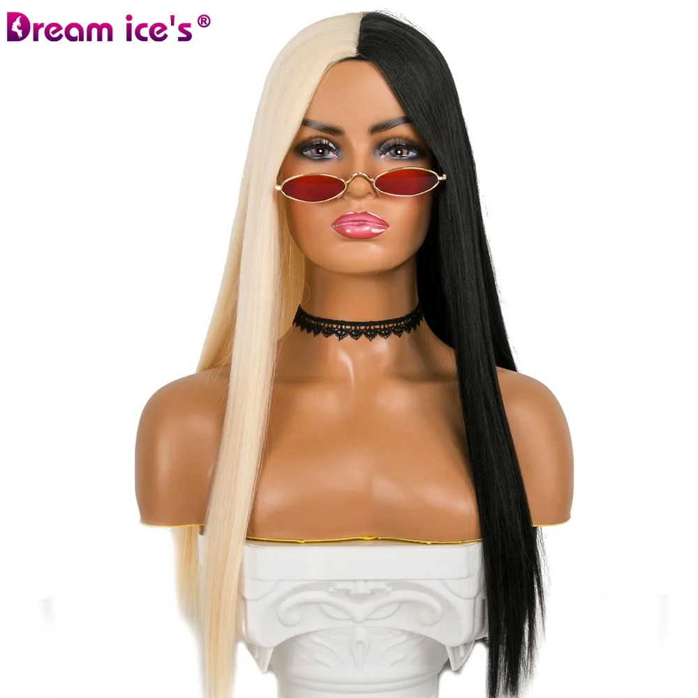 

Лолита длинный прямой синтетический парик для женщин от черного до светлого цвета с эффектом омбре парики для девочек термостойкие косплей...