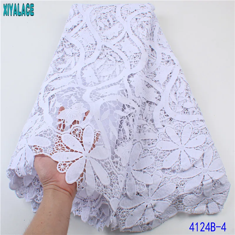 

Африканский шнур, кружевная ткань, высококачественный шнур из гипюра, Водорастворимая кружевная ткань, шнур из кружева с камнями для свадьб...