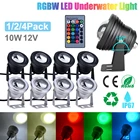 Светодиодный подводный прожектор светильник 16 Цвет изменение 10W 12V RGB Водонепроницаемый на открытом воздухе фонтан светильник подводный светодиодный прожектор светильник дистанционного Управление