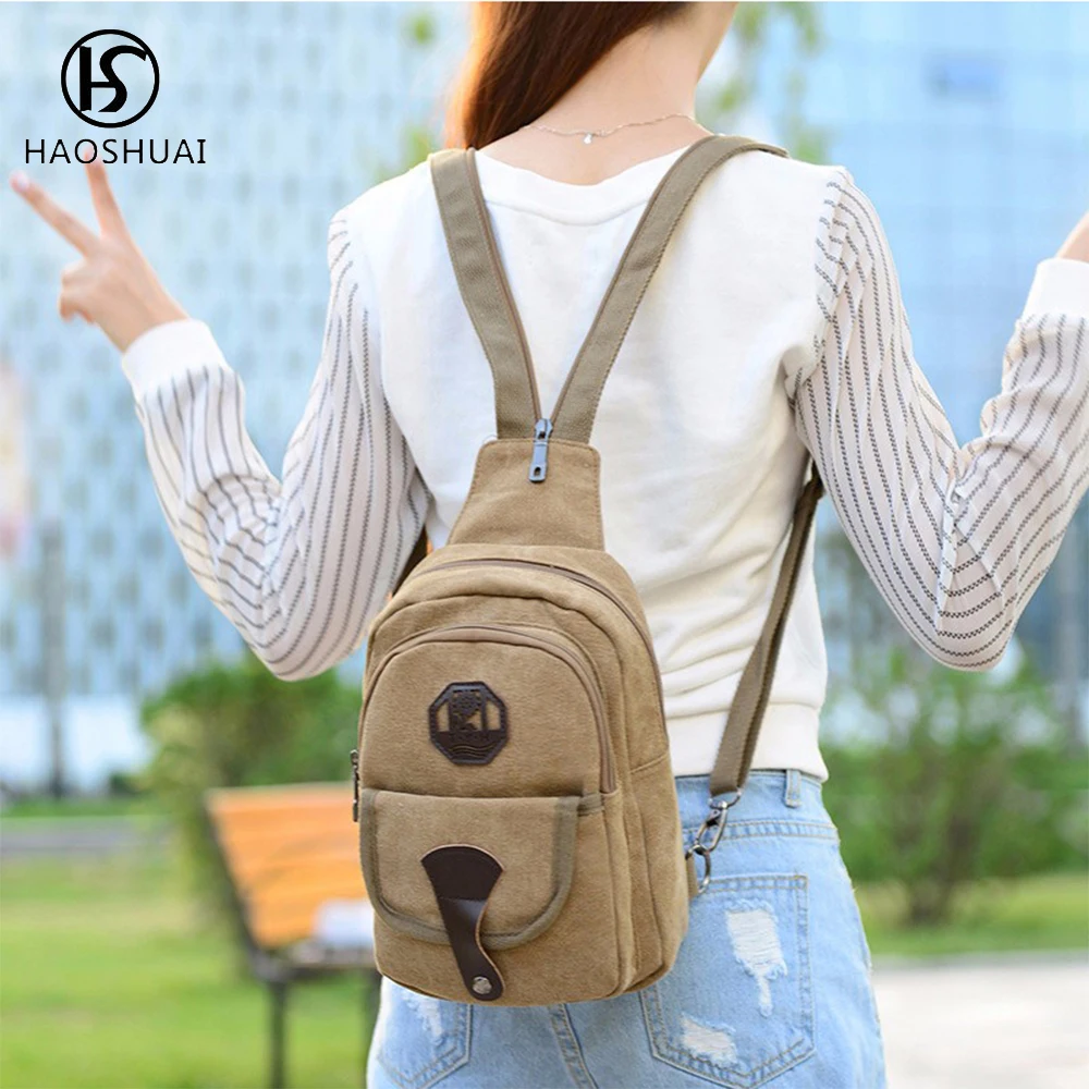 Унисекс Новые повседневные холщовые нагрудные сумки мужские и женские на плечо