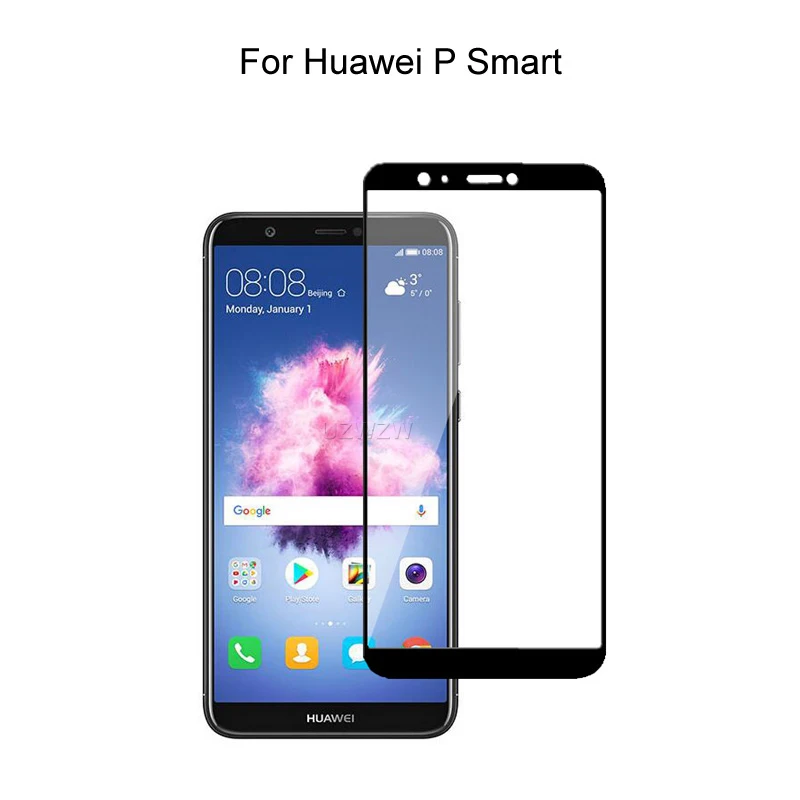 Закаленное стекло для Huawei P Smart (2017 5 65 дюйма) полное покрытие 2.5D защита экрана