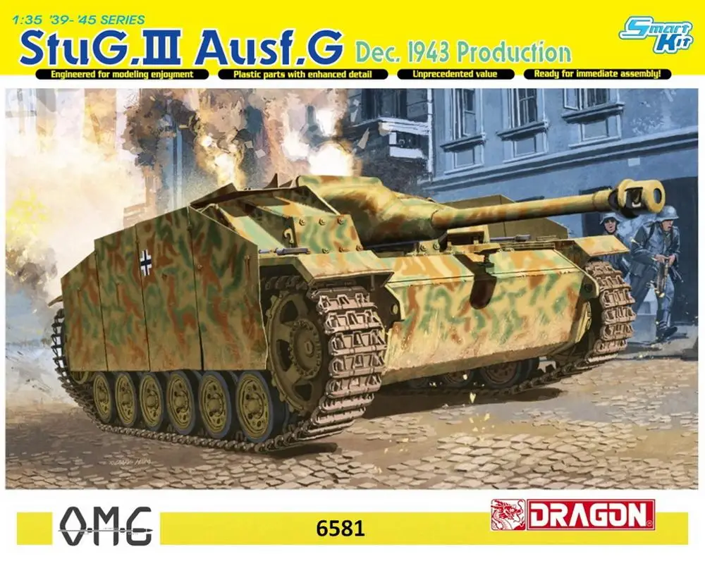 W/Magic Track [Scale Model Kit] Dragon 6581 1:35 StuG. III Ausf. G des.1943 производство