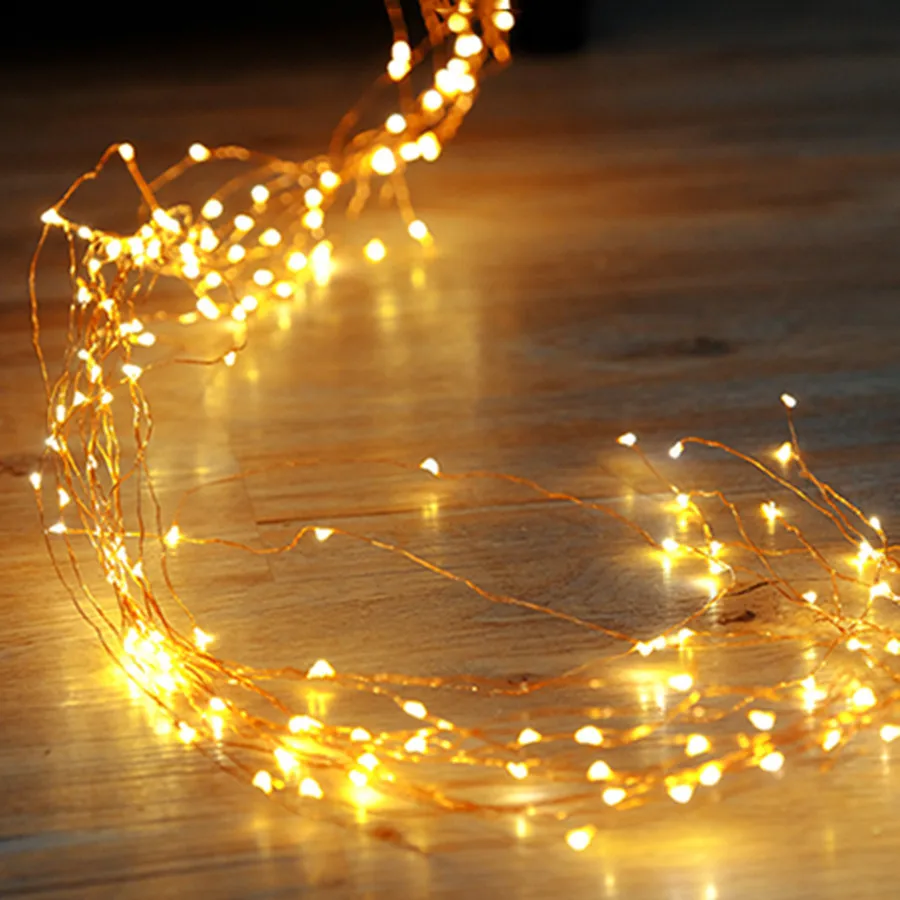 

100LED Solar Firefly Branch Lights Outdoor Garden Fairy Copper Wire String Lights Christmas Wedding Decor Vine Twinkle Lights