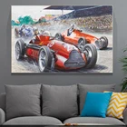 Граффити картины на холсте с изображением гоночного автомобиля, настенные плакаты, абстрактные картины для гостиной, Декор