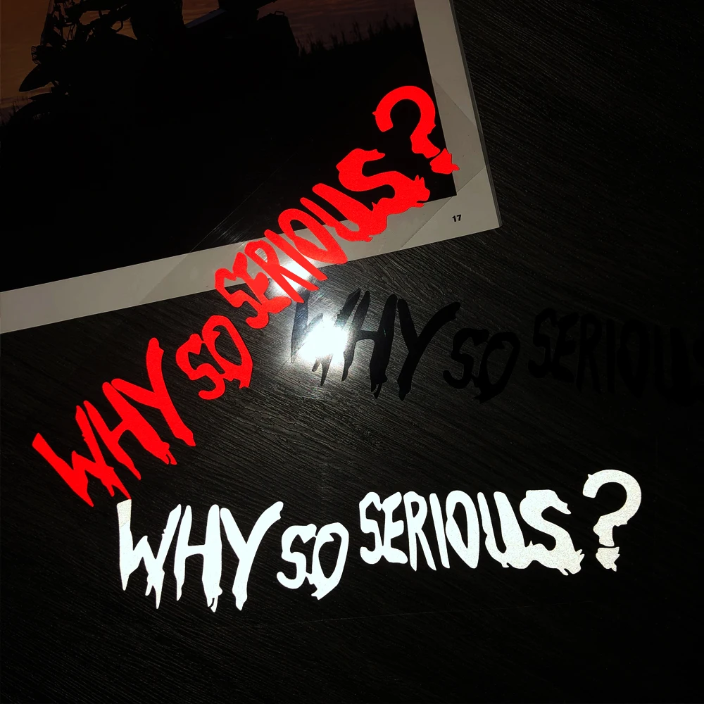 Reflective Motorcycle Helmet Stickers Joker Why So Serious Racing Tank Side Strip Fairing Decals for SHOEI AGV ARAI HJC LS2 | Автомобили и