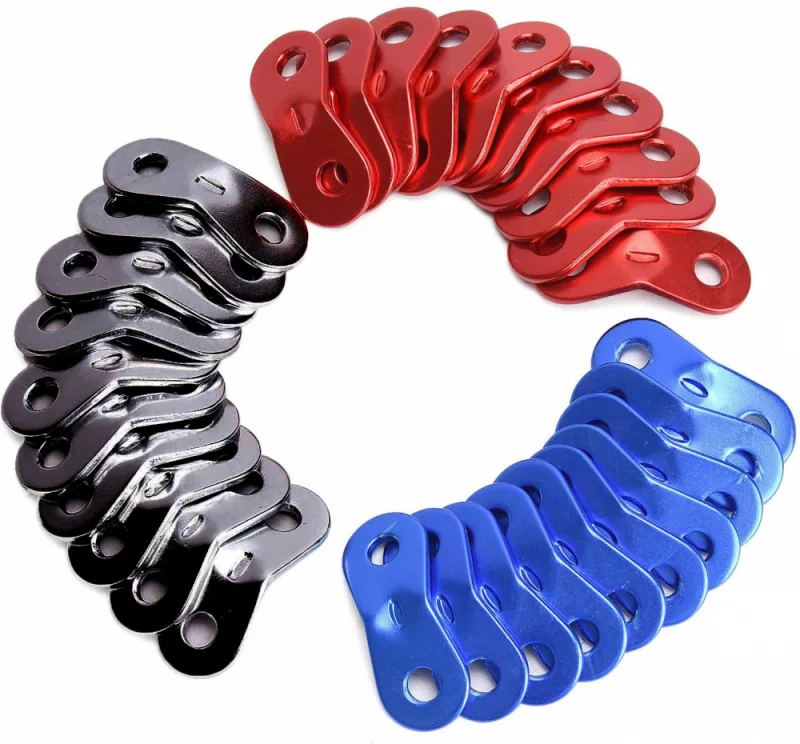 

10Pcs Outdoor Cord Runners Rope Tensioners Aluminum Alloy Camping Tent Guy Line Rope Tensioners Tent Accessories