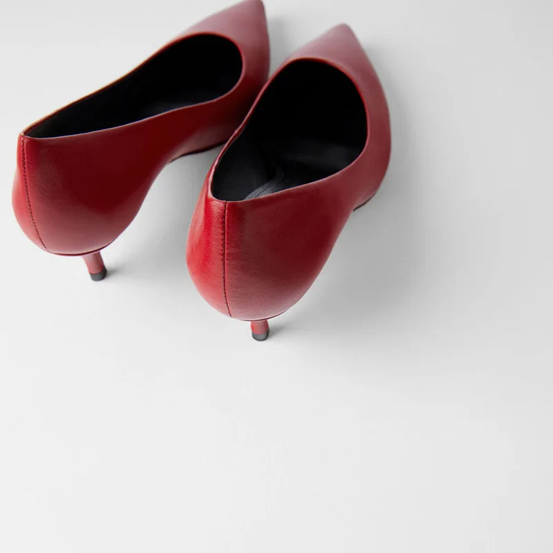 

New women's shoes wine red wedding shoes heeled heels high-quality pointed bridal shoes single shoes