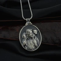 new sweater chain necklace christian jesus shepherd dog catholic religious style mens pendant necklace