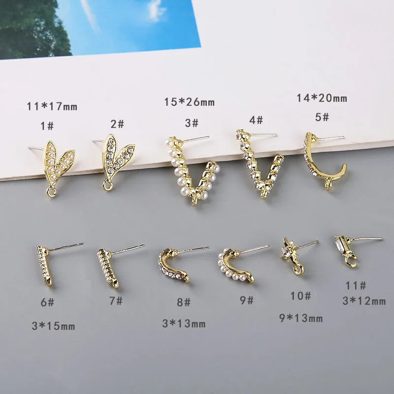 6 шт. корейский дизайн стразы серьги гвоздики для женщин дамы жемчужина Любовь V