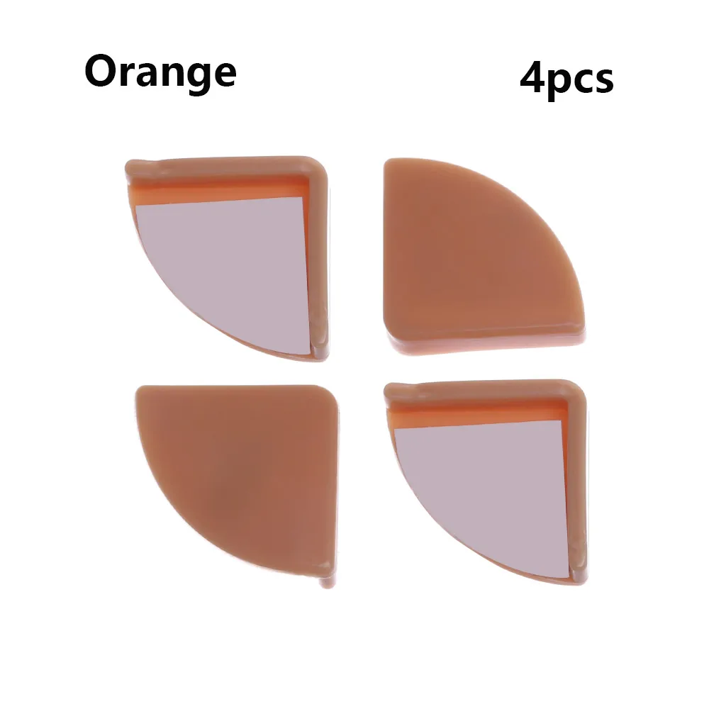 style 4-orange 4 шт. Мягкая силиконовая защитная угловая накладка на стол защитная накладка на угол стола защита для детей Защита для детей - Цвет: style 4-orange