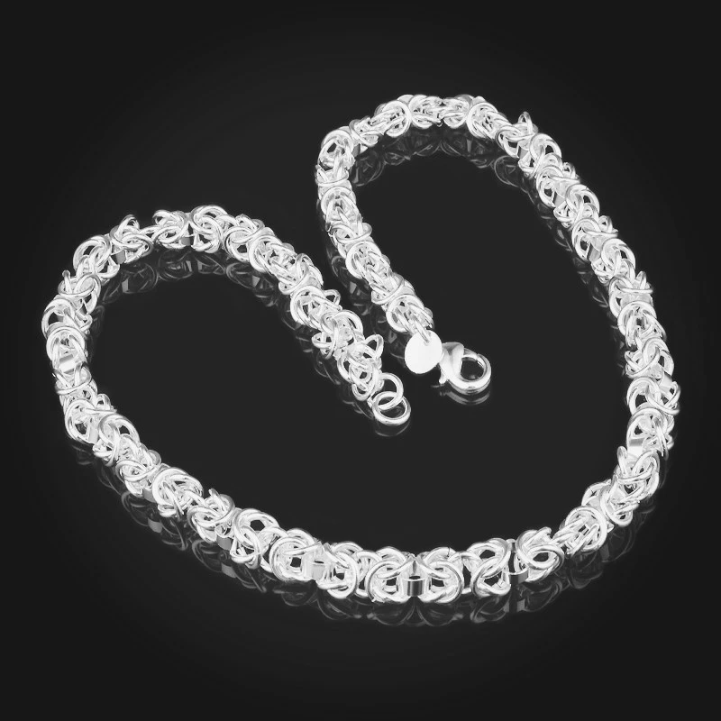 

Модное серебряное ожерелье 6 мм властная Мужская цепь до ключицы