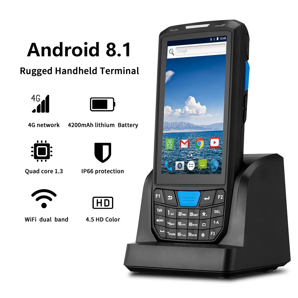ISSYZONEPOS ручной КПК Android 8,1 сканер штрих-кода 1D 2D считыватель штрих-кода коллектор данных POS терминал склад КПК