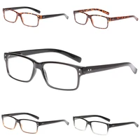 henotin classic rectangular frame reading glasses spring hinge men and women hd prescription eyeglasses diopter 0600