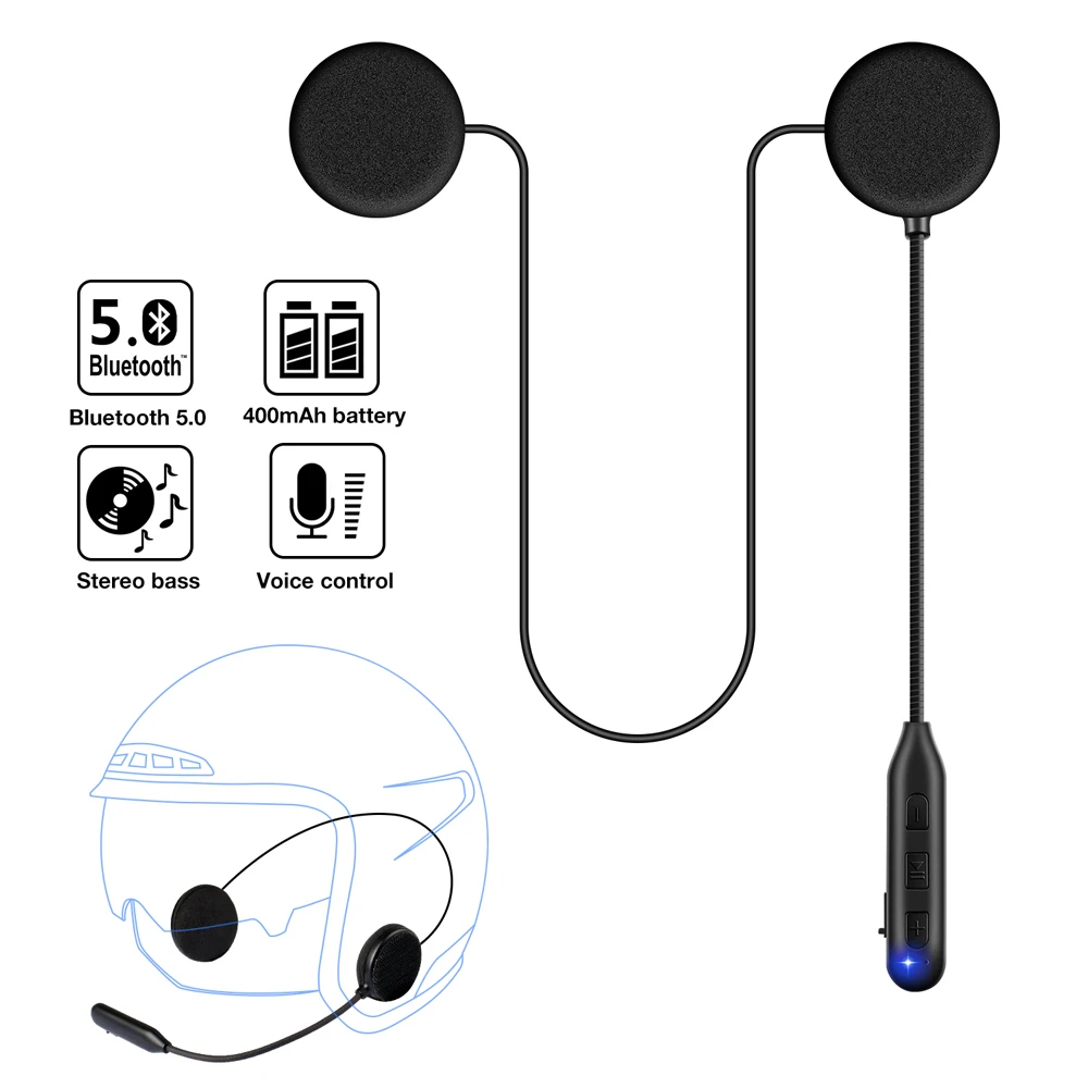 Гарнитура Fodsports для мотоциклетного шлема беспроводные наушники Bluetooth 5 0 стерео