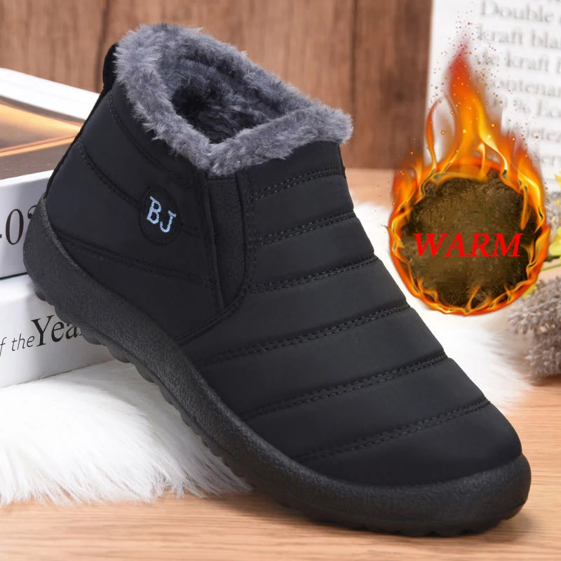 

2021 Winter Women And Men Shoes Lightweight Warm Sneakers Man Outdoor Waterproof Snow Ankle Boots Mens Casual Shoes Leather Boot