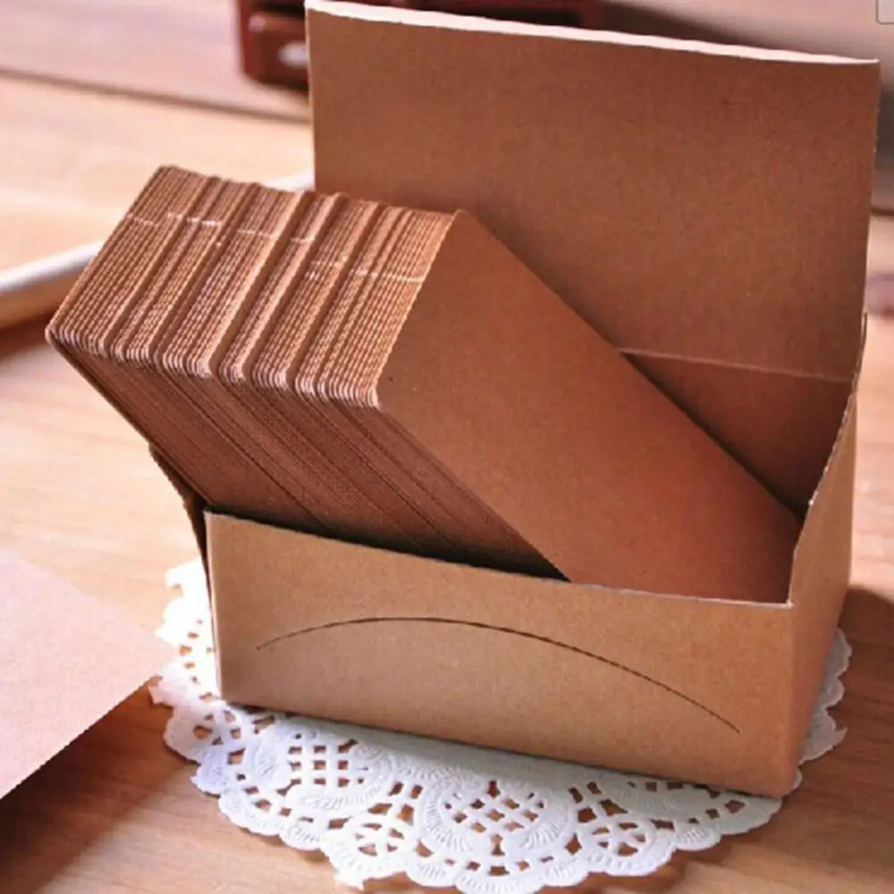 100 шт./компл. красочные сделай сам карточки для слов заметок Подарочные крафт