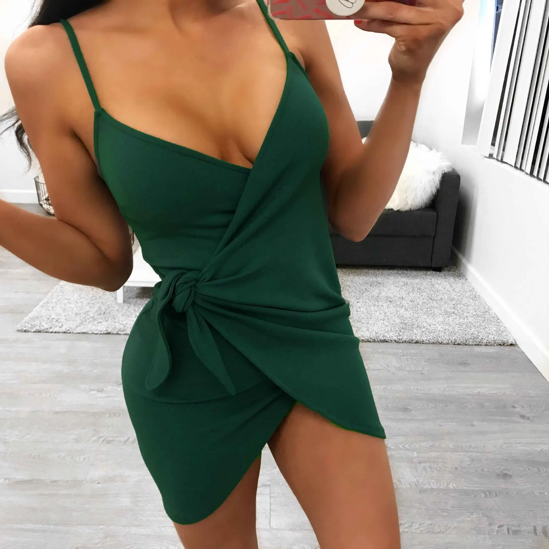 Sexy Waist Tie-up Bowknot Strappy Dress