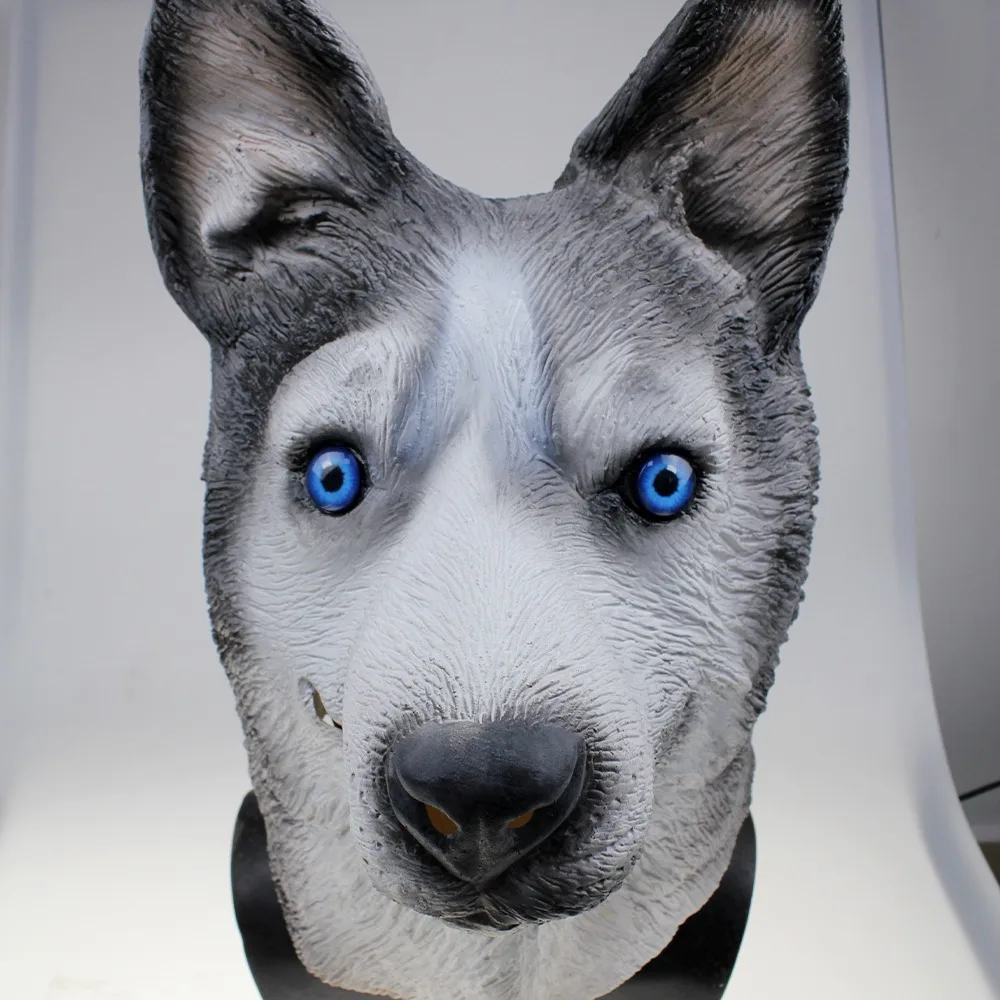 Латексная Маска на всю голову в виде животного Костюм Волка для собаки нарядное