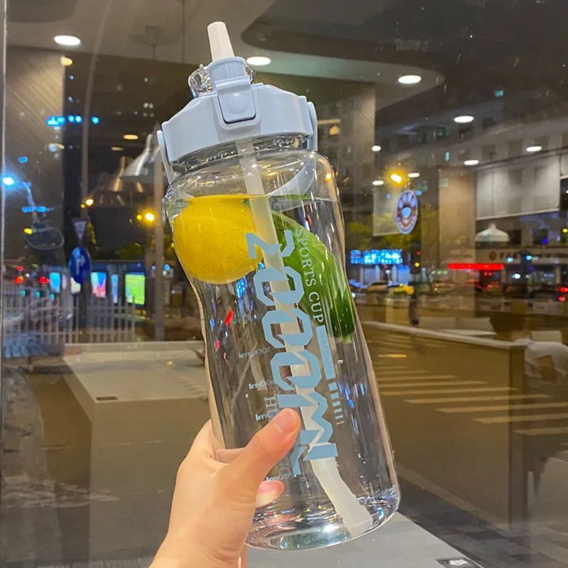 Бутылка для воды 1 5 л/2 л портативная пластиковая труба большой емкости