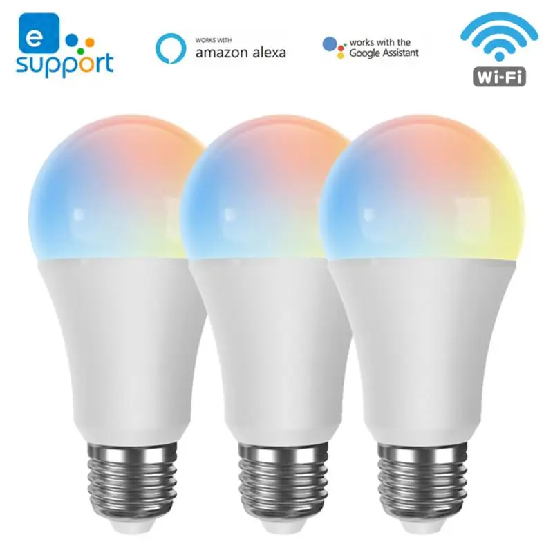 

Умсветильник лампа E27 EWeLink с поддержкой Wi-Fi и Bluetooth, 220-240 В, 9 Вт