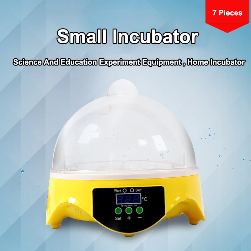 Цифровой инкубатор с 7 яйцами птичьих яиц автоматический миниатюрный для