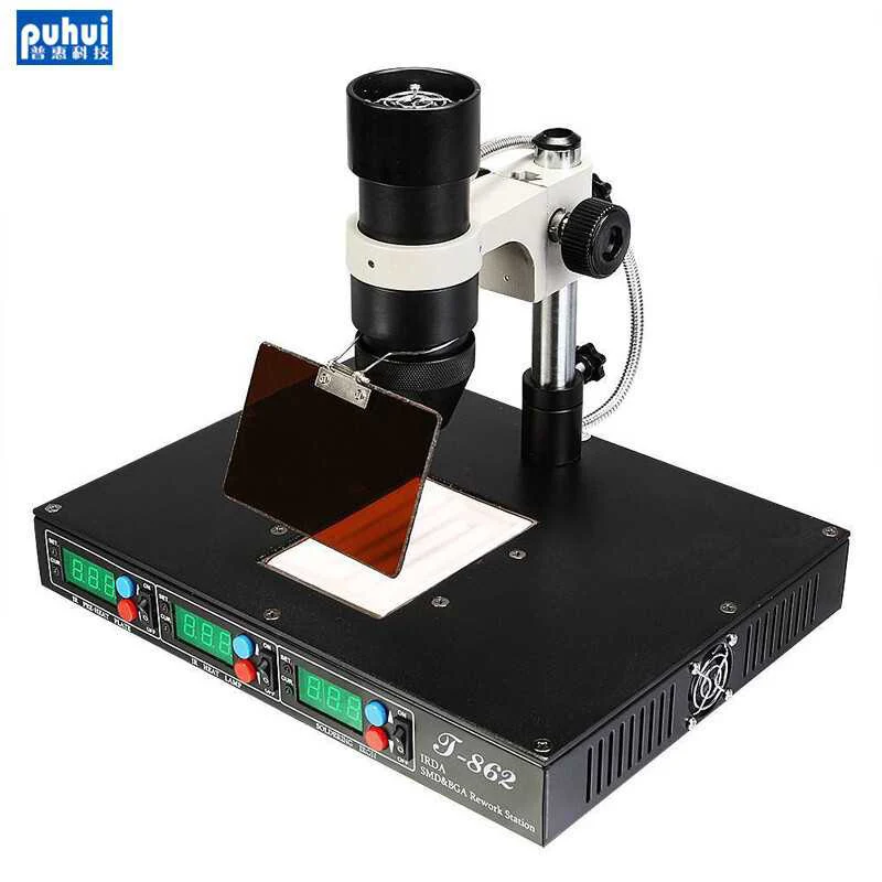 Сварочная станция Puhui T862 600 Вт IRDA для распайки SMD инфракрасная паяльная SMT BGA