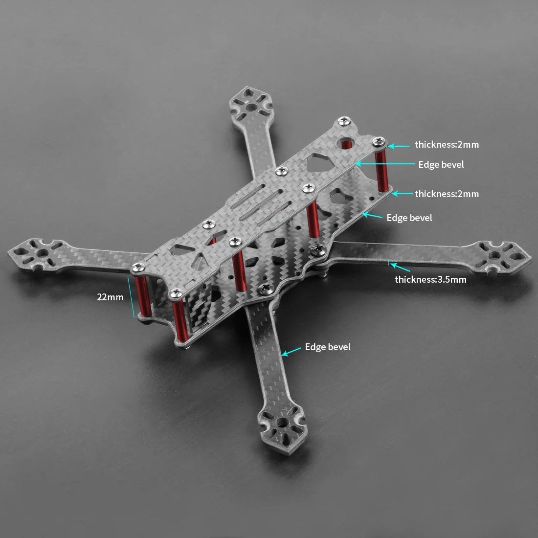 FEICHAO F4 X1 175mm 4 inch Freestyle Frame with 3.5mm Arm Thickness compatible 4inch propeller for FPV Racing Drone - купить по