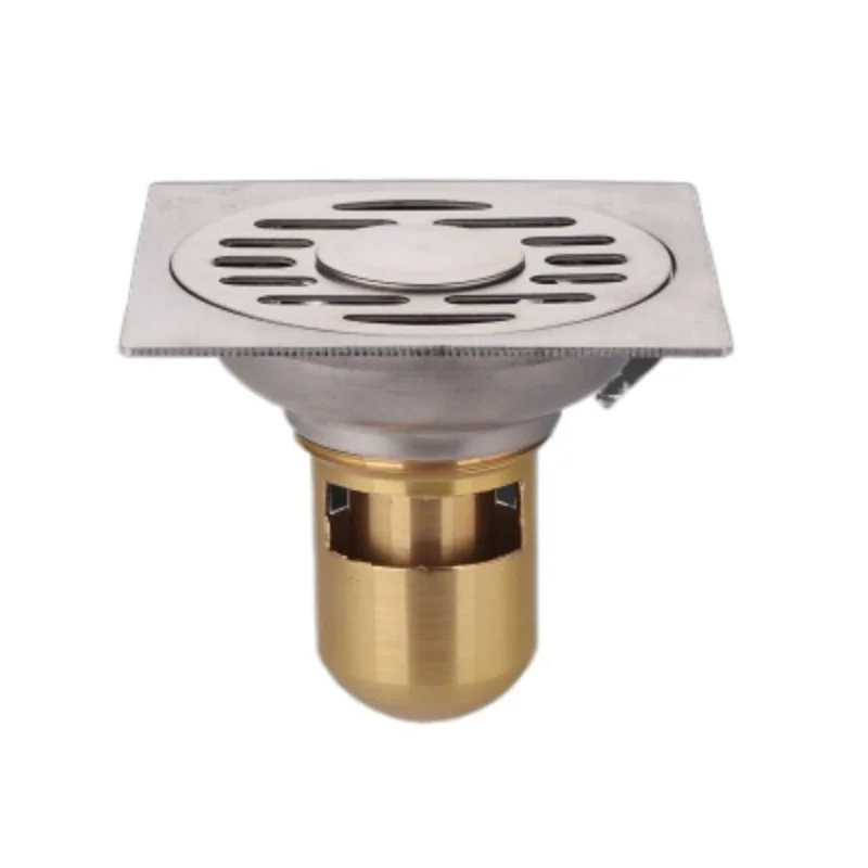 

304 Stainless Steel 9 cm Round Deodorant Floor Drain Kitchen Bathroom Washing Machine Balcony Dual-use Square Floor Drain