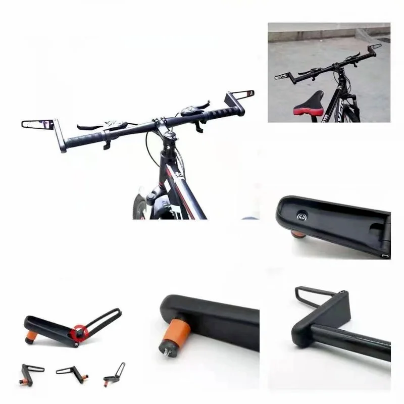 

1pair Folding Bicycle Rear View Mirror Cycling 360-degree Rotatable Wide Range Back Sight Reflector Adjustable Left Right Mirror