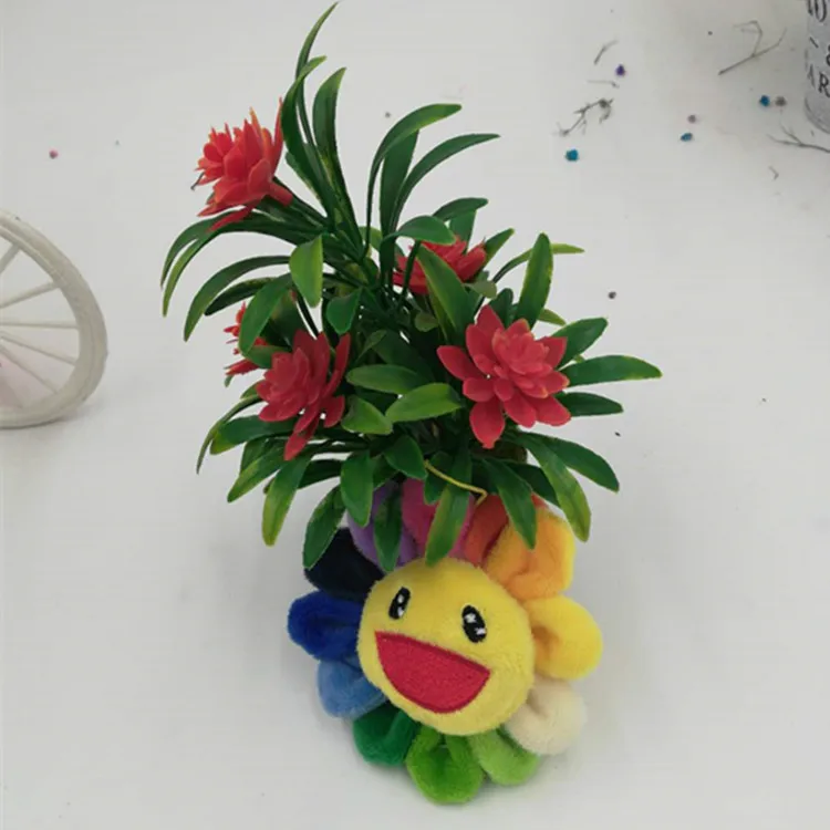 1 шт. Радужный Подсолнух плюшевая Брошь Подвеска сумка на плечо монета с мешком