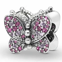 925 sterling silver butterfly european charms bead original bracelets chain diy pendant charm beads girl women jewelry making