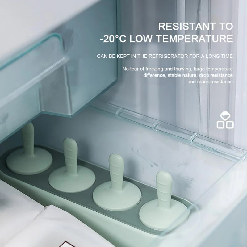Ice Pops Mold Silicone Popsicles Maker Easy Release Cream Tray Holder For Baby Food Tools | Дом и сад