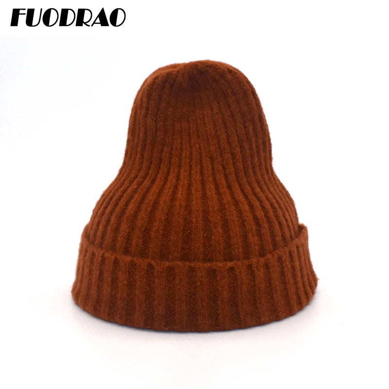

Новое поступление 2020, вязаная шапка FUODRAO, акриловая шапка унисекс, однотонные сохраняющие тепло, эластичные зимние шапки Z3