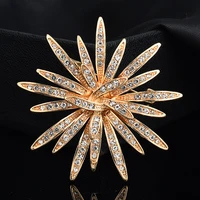 new fashion brooches for women temperament sunflower brooch female rhinestone corsage exquisite simple pin accessories
