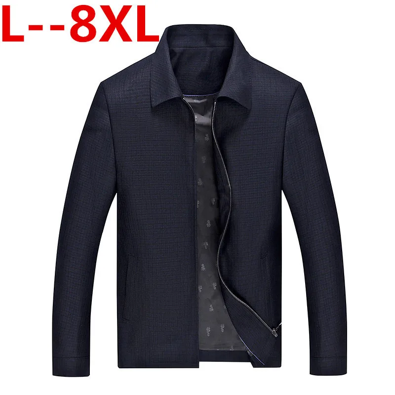 

8XL 6XL 5XL Men Black Jacket Big Size Men Clothing Autumn Thin /Thick Padded Jackets Male Winter Business Gentleman Jacket Coat