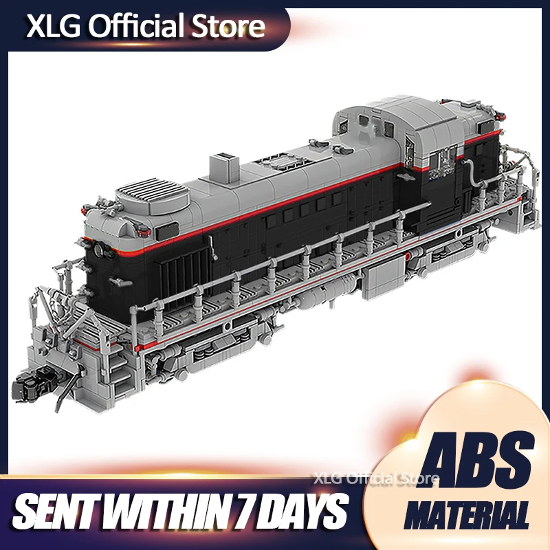 

MOC Union-Pacific Alco RS-2 1:38 Diy Technical Building Blocks Bricks Black Punk Style Collection Creative Toys Model