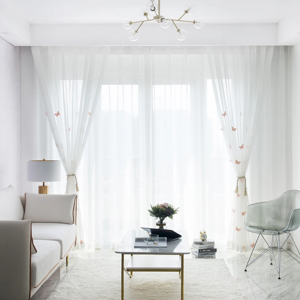 Трехмерная вышитая бабочка занавеска для детей дочки детская комната мультфильм